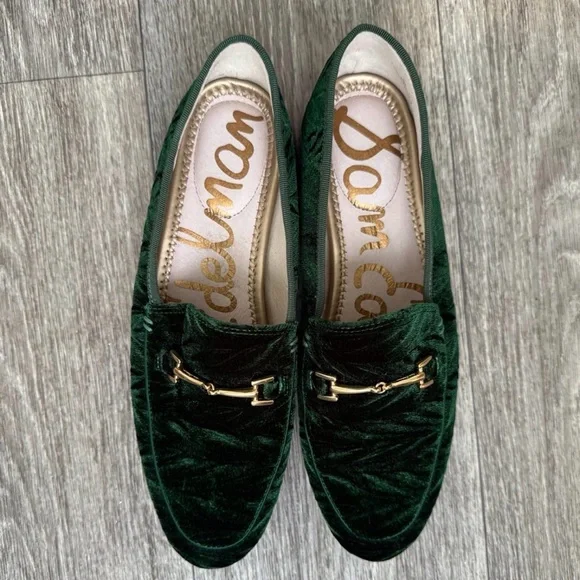 Sam Edelman Green Velvet Bit Loafers Size 6.5 - Picture 6 of 8